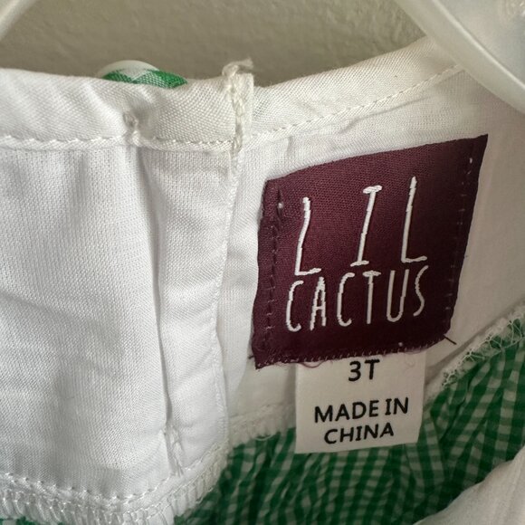 Lil Cactus shamrock smocked dress, size 3T - Picture 2 of 2